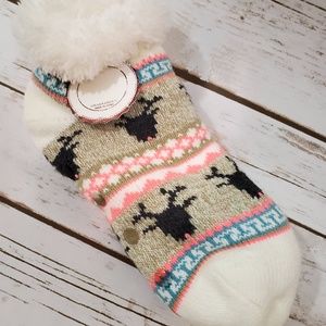 ❄Khols Reindeer Comfy Fuzzy Socks Size 9-11